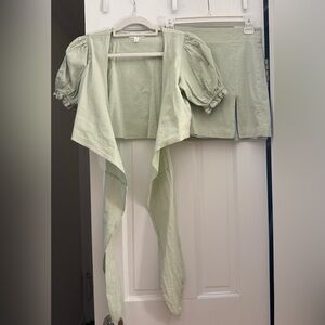 Elegant Green Women's Dress Set